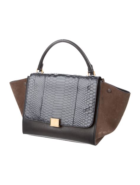 celine python trapeze bag price|Celine Medium Python Trapeze Bag .